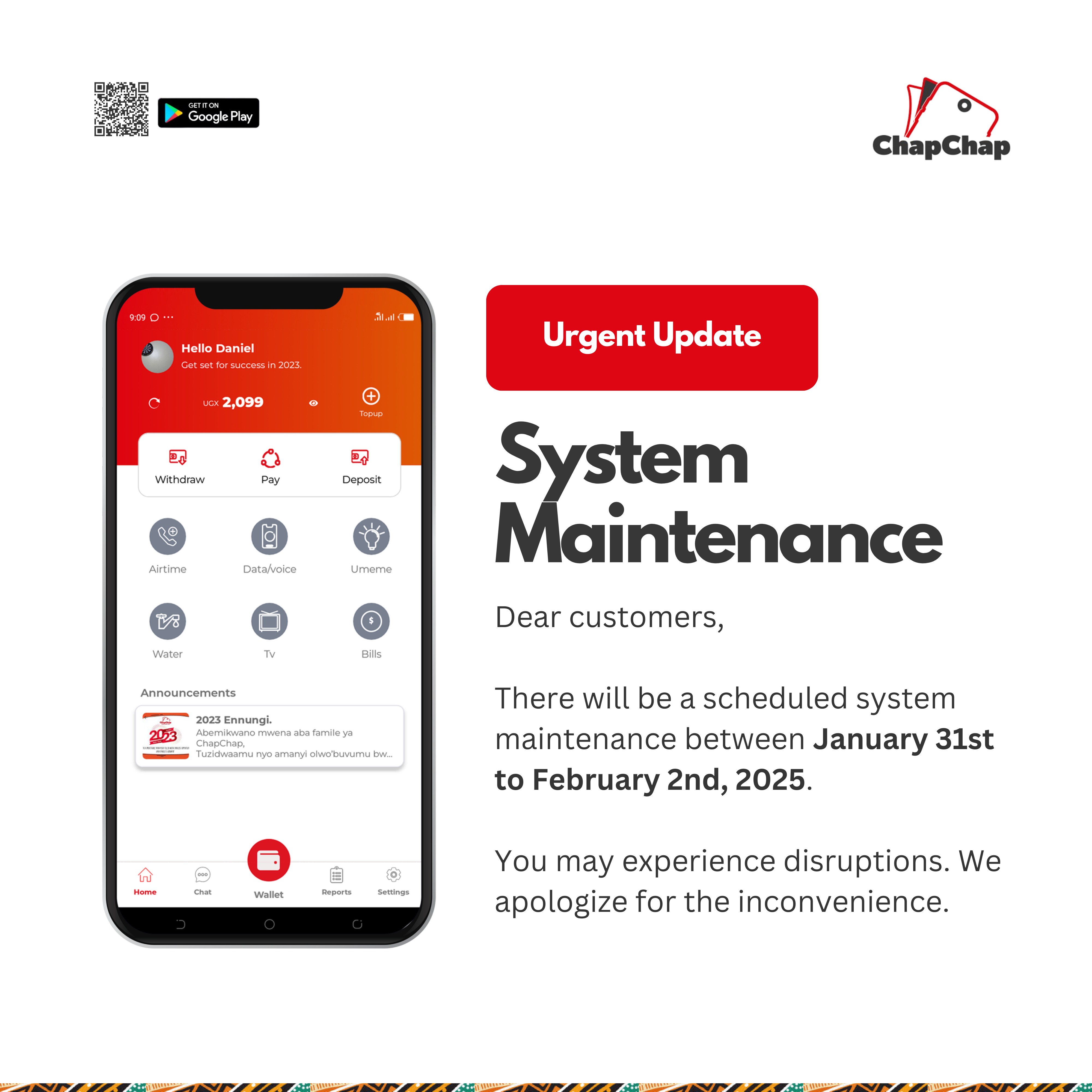 Planned System Maintenance