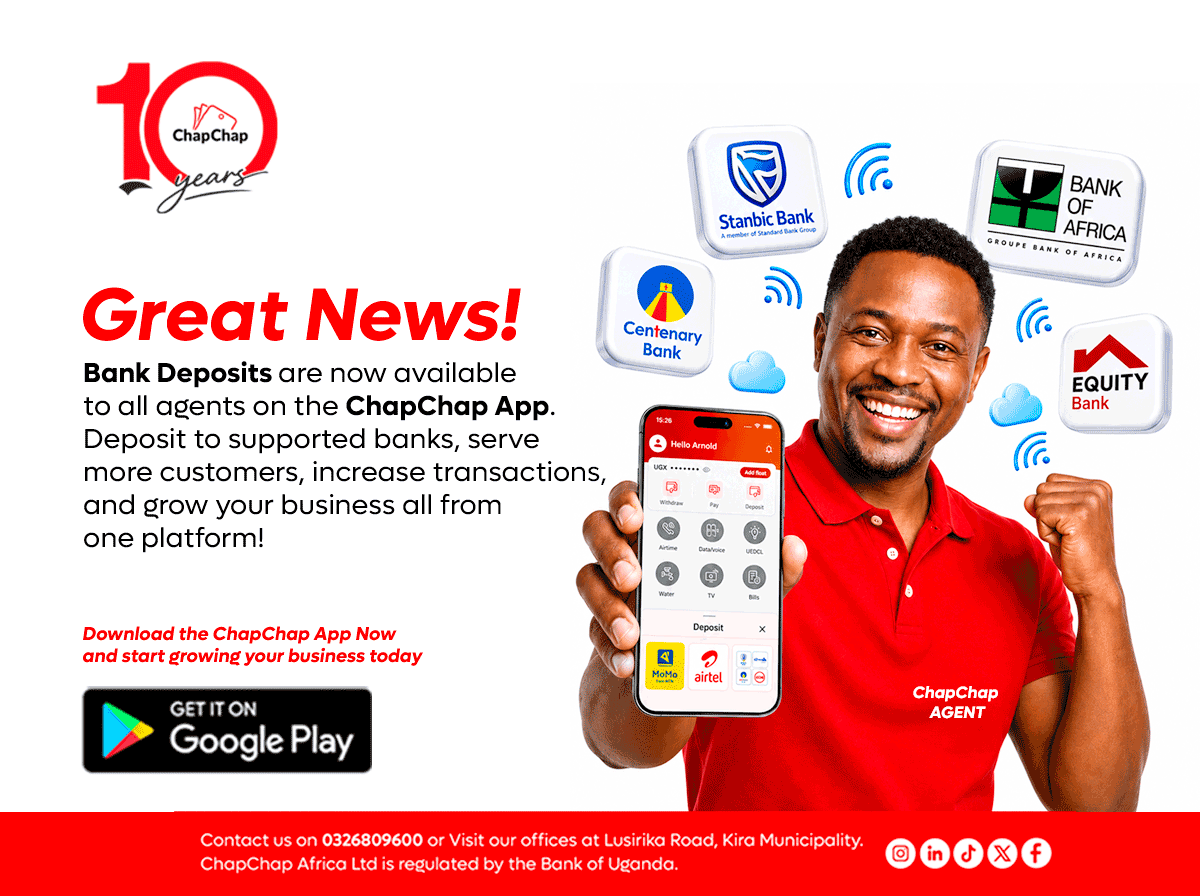 Bank Deposits Are Now Available to All ChapChap Agents!